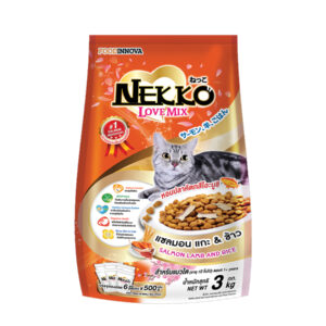 Nekko Love Mix Salmon Lamb & Rice Cat Adult Dry Food 3kg bd
