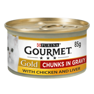 Purina Gourmet Gold Chunks in Gravy with Chicken and Liver 85g Cat Can Food bd