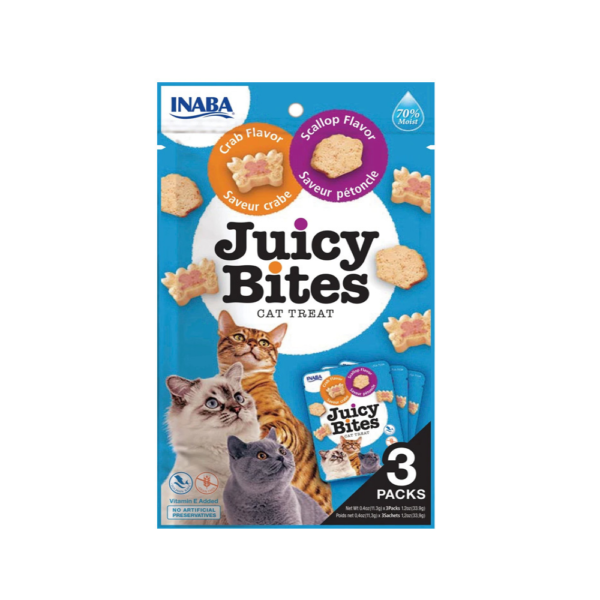 Juicy Bites Cat Treat Crab & scallop Flavor 33.9g bd