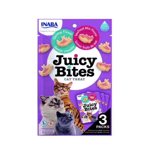 Juicy Bites Cat Treat Shrimp & Seafood Mix Flavor 33.9g bd