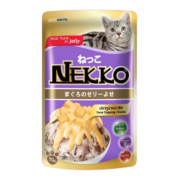 Nekko Pouch Tuna Topping Cheese In Jelly 70g bd