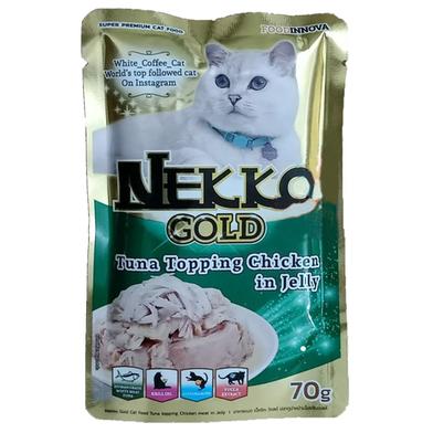 Nekko Gold Pouch Tuna Topping Chicken In Jelly 70g bd