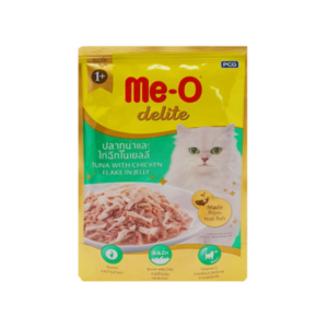 Me-O Delite Tuna with Chicken flake in Jelly Cat Adult wet Food 70gm bd