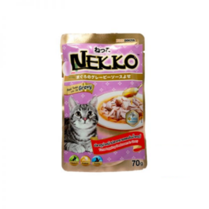 Nekko Tuna Topping Seabream in gravy 70gm Cat Adult Wet food bd