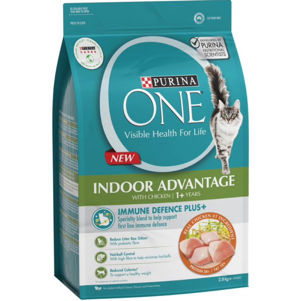 Purina One Indoor Advantage with Chicken 1+year Cat Dry Food bd