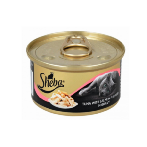 Sheba Caneed Tuna Flakes and Salmon in Gravy 85g bd