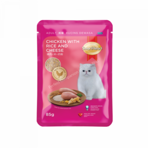 SmartHeart Cat Pouch – Chicken With Rice & Cheese (85g) bd