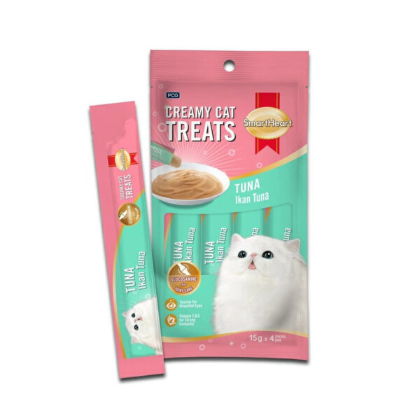 SmartHeart Creamy Cat Treats – Tuna (15gx4pcs) bd