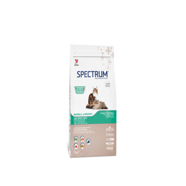 Spectrum Chicken & Rice HairBall & Indoor 34 For Adut Cat Food 2kg bd