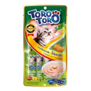 Toro Toro Likable Creamy Treat for Cat Chicken and Vegetable (15gx5pcs) bd