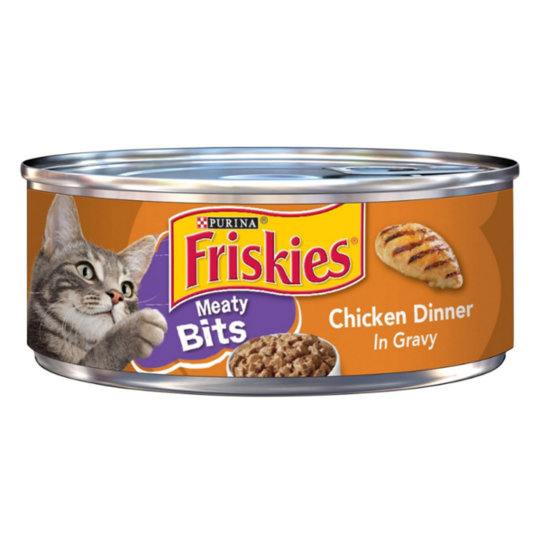 Friskies Canned Meaty Bits Chicken Dinner in Gravy 156g bd