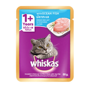 Whiskas Adult Cat (1+ year) Pouch – Ocean Fish 85g bd