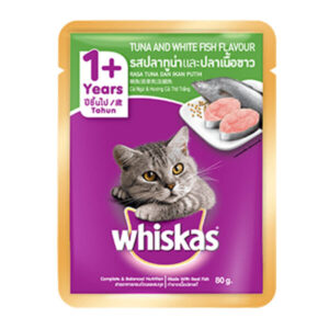 Whiskas Adult Cat (1+ year) Pouch – Tuna & White Fish bd