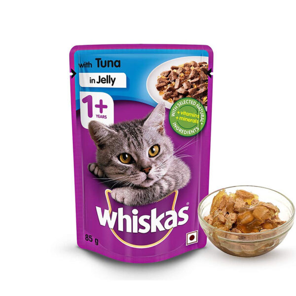 Whiskas Adult Cat (1+ year) Pouch – Tuna in Jelly bd