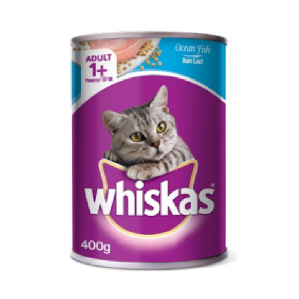 Whiskas Cat Can Food – Ocean Fish 400g bd