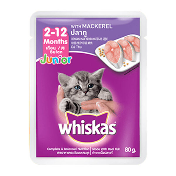 Whiskas Kitten Pouch Junior (2-12 months) – Mackerel bd