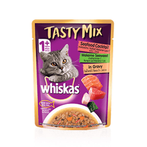 Whiskas® Tasty Mix Gravy Seafood Cocktail Wakame Seaweed bd